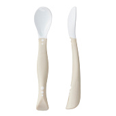 Набор ложек для кормления 2 штуки Happy Baby 15003 light gray 1